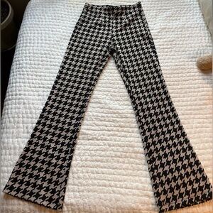 Sanctuary Black and Cream Houndstooth Pants
